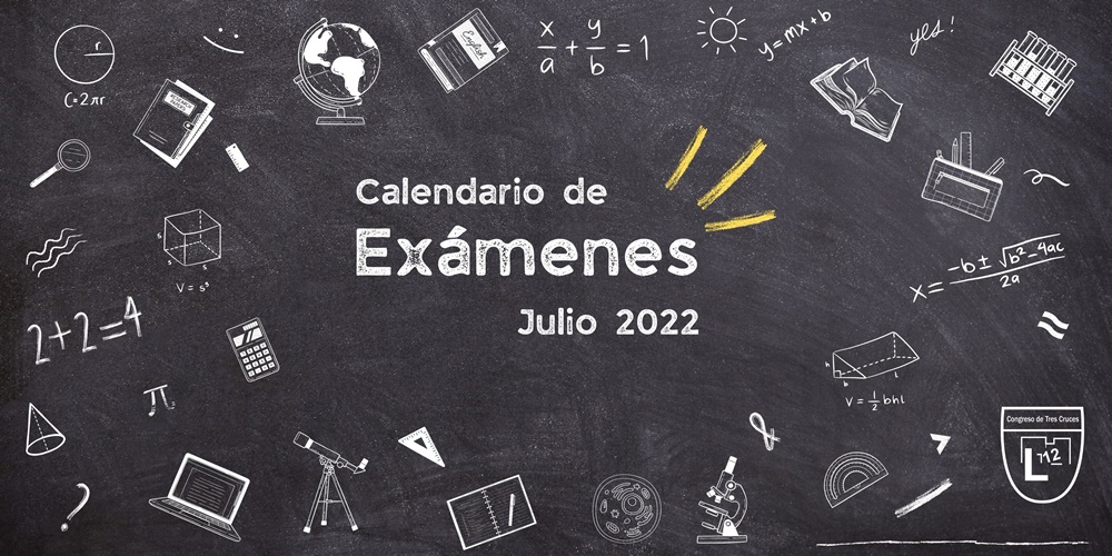 Calendario de Exámenes Julio 2022